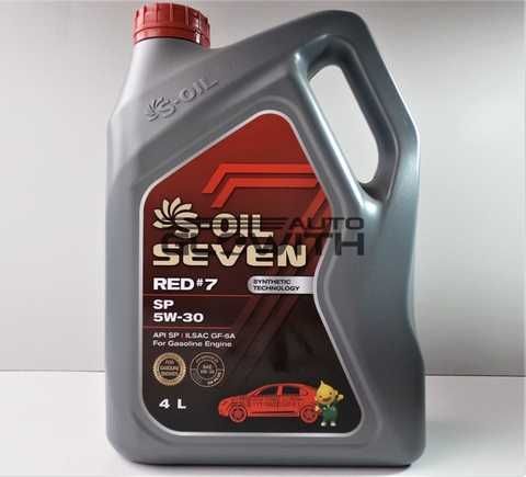 精油オイル7種 2826-5/5 Моторное масло S-OIL RED #7 SP 5W-30 4L